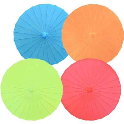 Paper Umbrella Chinese Vintage DIY Blank Paper Umbrella Decor Photo Shoots Parasol Dance Props Umbrellas Rain Gear