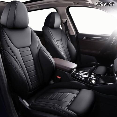 LIGOLIGO Custom Leather car seat cover set For Dodge Caliber Avenger Journey challenger Automobiles Seat Covers cars seat style