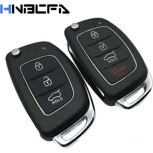 3/4 buttons Folding Flip key Case Fob For Hyundai Santa Fe Solaris I40 ix35 I30 I45 Sonata Tucson Accent Car Remote Key Shell
