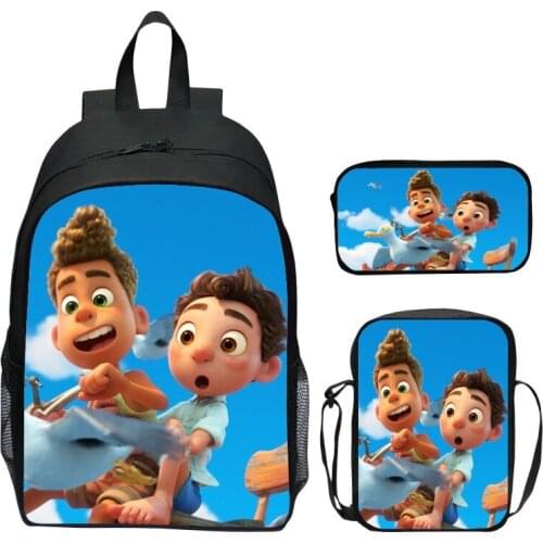 Childrens Schoolbag Hot New movie Luca Backpack For Primary School Comfortable Laptop Backpack Unisex 3D Cartoon Backpack