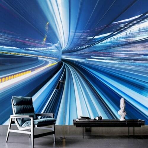 Dropshipping Colomac Wallpaper Geometric HD Road Shuttle Street View 3d Mural Wallpaper Papel 3d Para Paredes Home Improvement