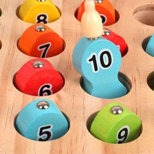 Fish Toy Magnetic Board Game Interactive Color Sorting Toy for Children Fine Motor Skill Training Number Cognition Toy