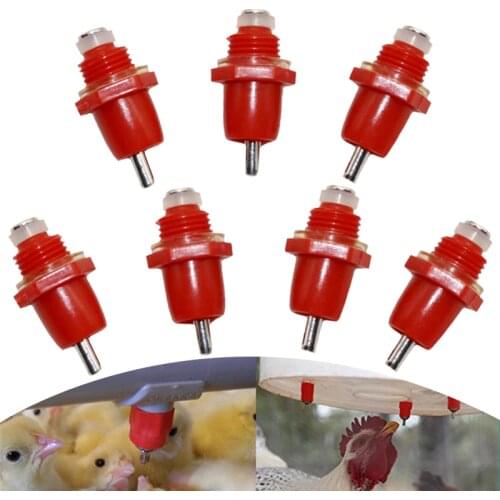 Chicken Waterer Nipple Drinkers Quail Pigeon Bird Waterer Nipples Automatic Waters Spring Type Poultry Farming Equipment