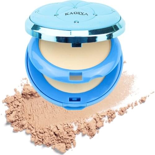 KAQIYA 1007 Powder Cake Translucent Pressed Powder Oil Control Concealer Whitening Waterproof Lasting Makeup Face Cosmetics