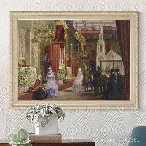 Classical court figures people scenery set canvas printings oil painting printed on cotton home wall art decoration picture