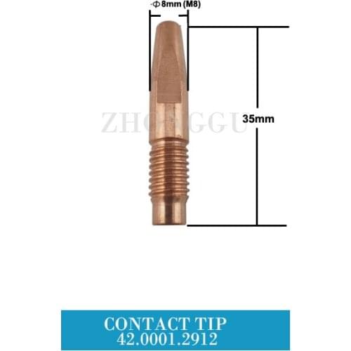 42.0001.2912 Contact Tip 30pcs Per Lot MIG Welding Torch Consumable M8x35x0.9mm/1.0mm/1.2mm Suitable for Fronius RA280