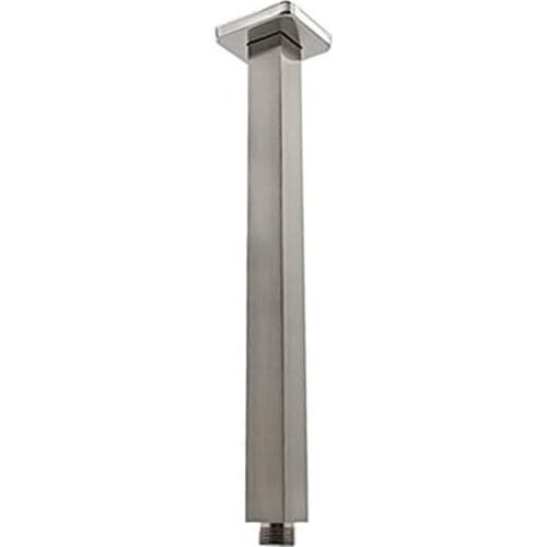 Brass 12 Inch Ceiling Mount Brushed Nickel Shower Arm