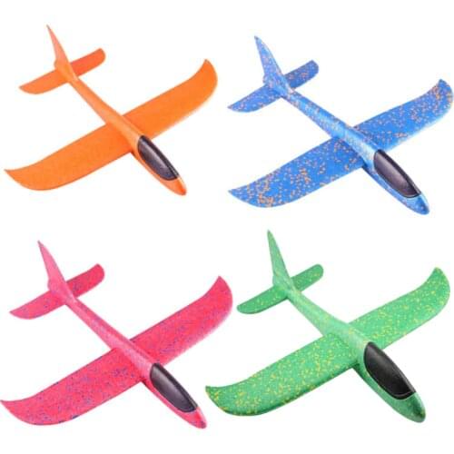 36CM Hand Throw Flying Glider Planes Foam Aircraft Model EPP Resistant Breakout Aircraft Children Party Game Outdoor Toys