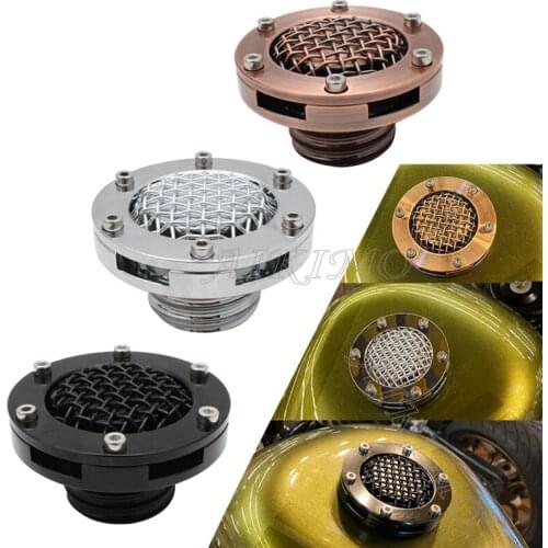 Motorcycle Mesh Style Low-Profile Vented Fuel Tank Gas Cap with Right-Hand ThreadsTanks For Harley-Davidson Sportsters 1982-2020