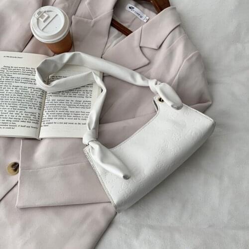 Simple Casual Baguette Bag New PU Leather Trend Womens Shoulder Bag Fashion Texture Solid Color Zipper Handbags for Women 2021