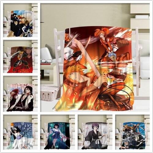 New Arrival Custom Bleach Rukia Kuchiki Blanket Sofa New Blanket Portable Soft Blanket Bed Plane Travel Adult Home Blanket