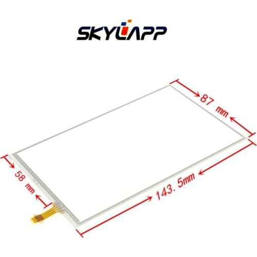 New 6 inch 143.5mm*87mm 143mm*87mm Touch Screen glass Digitizer resistance touchscreen Replacement With glue Free shipping