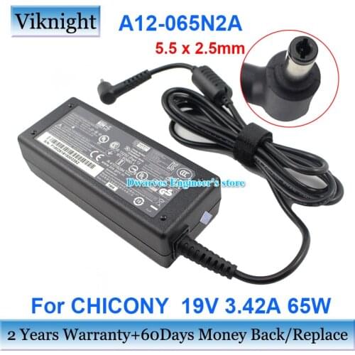 Genuine A12-065N2A 19V 3.42A 65W AC Adapter For CHICONY A065R051L-CL02 For MSI MODERN 14 A10M-682CA K500B-I7 D1 Laptop Charger