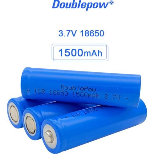 Doublepower 18650 3.7V 1500mAh rechargeable lithium battery, flashlight, laser pointer, remote control, electronic toys
