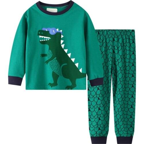 TUONXYE Boys Girls Pajamas Set Children Dinosaurs Cotton Kids Long Sleeves Pijama Baby Sleepwear Clothing Nightwear