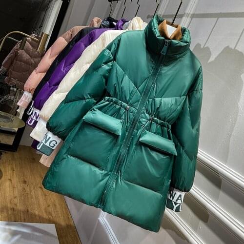 Clearance that turn over season 2020 new coats women fashion big bag long letters loose waist coat han edition