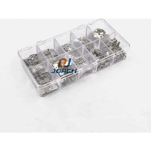 250pcs 6.3 Inserts Plug Spring Terminal PCB Solder lug Corner Flag PCB welding sheet Terminals box set