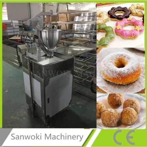 110V 220V Stainless Steel Commercial Flower, Round, Ball Shape Donut Doughnut Maker Making Machine ,donut dropper with cabinet
