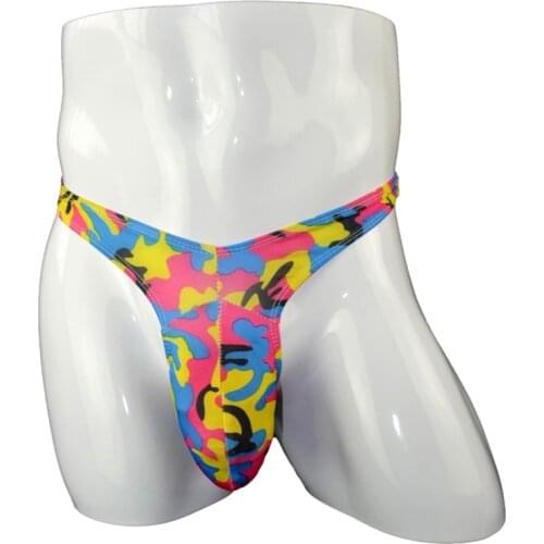 Penis Big Pouch Underwear Mens Sexy Panties Briefs Breathable G-string T-Back Underpants Low Rise Thong Male Bikini