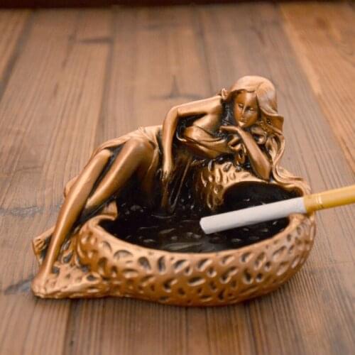Vintage Beautiful sexy Pensive girl ashtray Home Living room Aesthetic Decoration Smoking Accessories Men gadget Gift