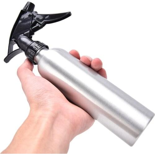 1 Piece 250ml High Quality Press Spray Silver/black Spray Bottle High-grade Aluminum Water Bottle Trigger Hair Salon Tool
