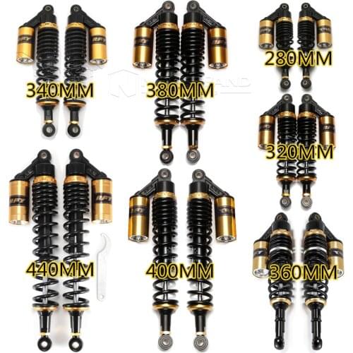 280mm 320mm 340mm 360mm 380mm 400mm 440mm Motorcycle Air Shock Absorber Rear Suspension ATV Quad Scooter Dirt Bike Motor