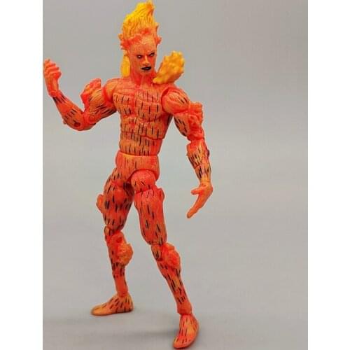3.75-inch Marvel Ultimate Fantastic Four Human Torch Model Action Figures Collect Ornaments