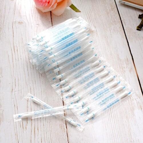 30pcs/set Disposable Cotton Swabs Individually Wrapped Cleaning Wounds Daily Disinfection Children Adults Body Care Supplies