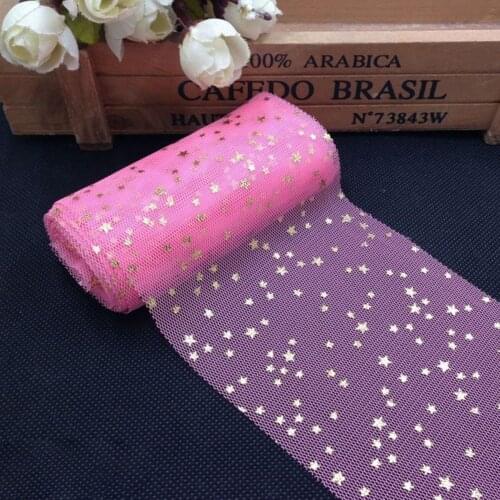 5 yards/roll Sequins Star Tulle Rolls Wedding Decoration Mariage tulle Fabric Bow DIY Glitter Tulle Craft Birthday Party Supply
