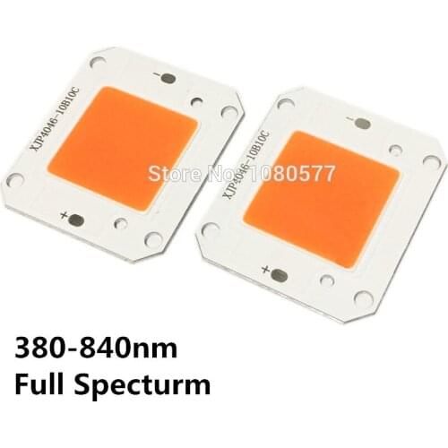 50W COB Lights High Power LED Chip DC12V DC32V White Warm White Cold White Full Spectrum 3000K-30000K 380-840nm Light Beads