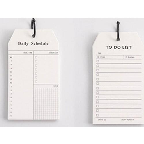 52 Sheets Loose Leaf Daily Schedule To Do It List Planner Memo Note Pads Study Work Notepads Book Stationery Supplies