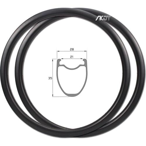 700C Carbon Road Rims 28mm Width 35mm Depth Carbon Rims Clincher Tubeless Compatible Ultralight Rim T800