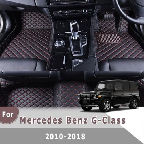 RHD Car Floor Mats For Mercedes Benz G-Class 2018 2017 2016 2015 2014 2013 2012 2011 2010 Car Accessories Interior Carpet Cover