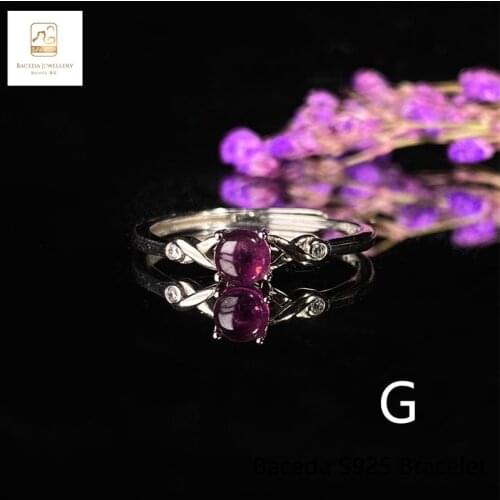 Baceda Vintage 925 Sterling Siliver Almandine Ring earring Increasing energy and concentration with box