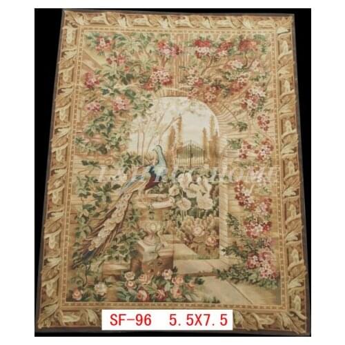 Free Shipping 5.5'x7.5' Handmade wool aubusson tapestry gobelin carpet, wall hanging tapestry wool tapestry paintings