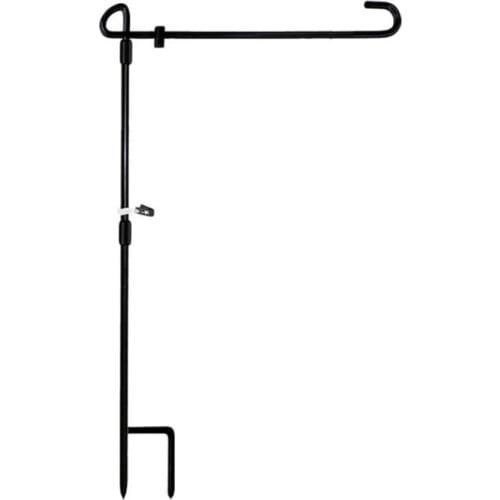 Free shipping aerlxemrbrae Garden Iron Flag Pole Outdoor Yard Flags Stand Flag Banner Holder