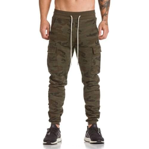 Mens Sports Casual Trousers Running Basketball Camo Pants Fitness Training Slim Pants sweatpants men