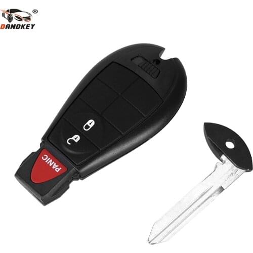 DANDKEY Intelligent Car Remote Replacement Key Shell 2+1 Buttons For Chrysler Dodge Jeep key Cover Chrysler 300c