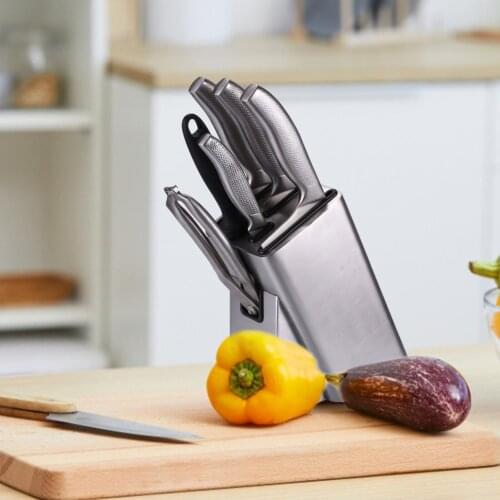 Functional Universal Knife Holder Block For Kitchen Knife Stainless Steel Knife Holder Stand Block High End Kitchen Accessories