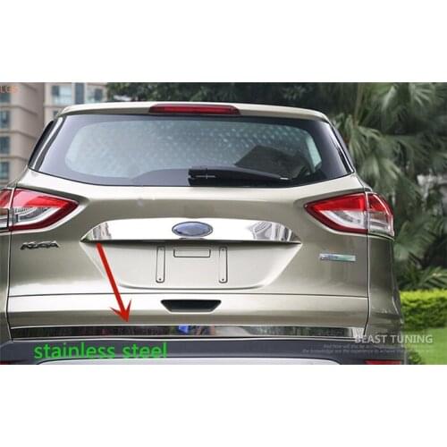 Stainless steel/ABS Chrome rear trunk door decorative strip tailgate styling strip Car styling For Ford Kuga 2013-2019