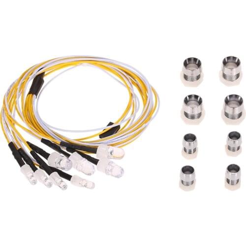 8 LED Light Kit 2 White 2 Red 4 Yellow for 1/10 1/8 Traxxas HSP Redcat RC4WD Tamiya Axial SCX10 D90 HPI RC Car