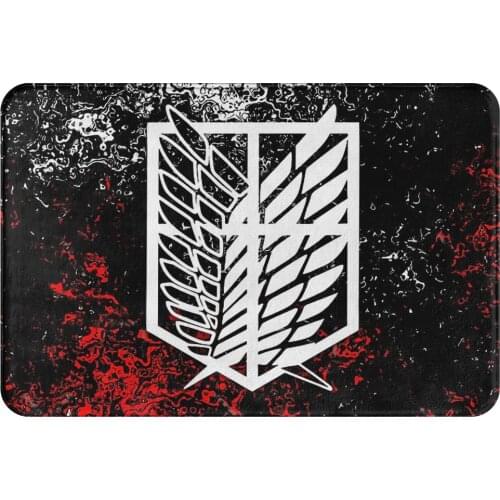 Attack on Titan Bath Mat Wings Of Freedom Doormat Kitchen Carpet Entrance Door Rug Home Decor