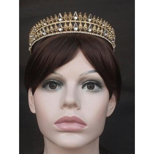 Fashion Crystal Crown Exquisite Alloy Rhinestone Crown Bridal Romantic Wedding Hair Accessories BH