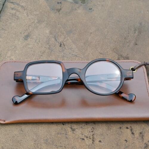 Vazrobe Fashion Transparent Glasses Women Men Ultra-light Non-prescription Eyeglasses Frame One Round One Square Clear Lens