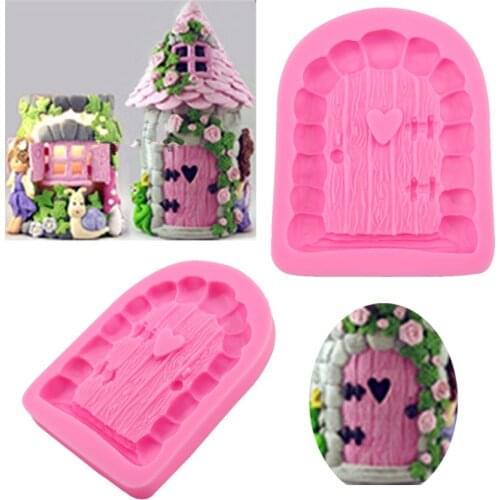 Cartoon Door In Fairy Story Shape Silicone Molds Fondant Cake Decoration Sugar Craft Tools Baking Tools Cake H545