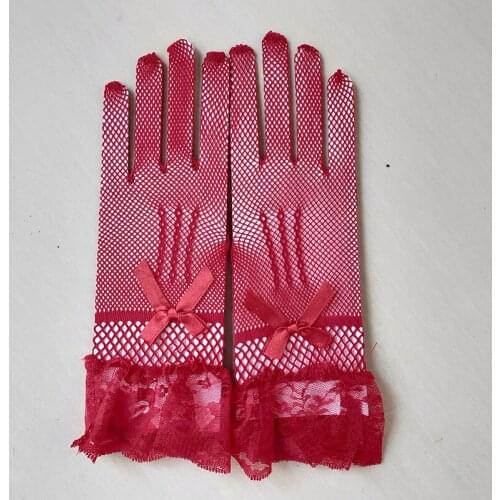 New Adult Sex Accessories Bowknot Knitted Mesh Lace Gloves Womens Clothing Party Sexy Mitts Club Clothing Bride Cosplay Gloves