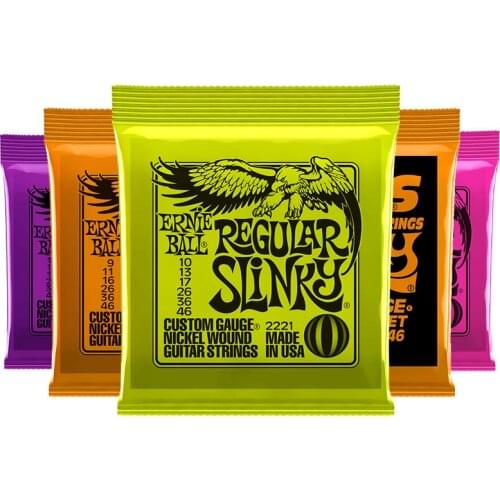 Original Ernie Ball Electric Guitar Strings 2220 2221 2222 2223 2241 2242 Nickel Wound 6 Strings 009 010 011