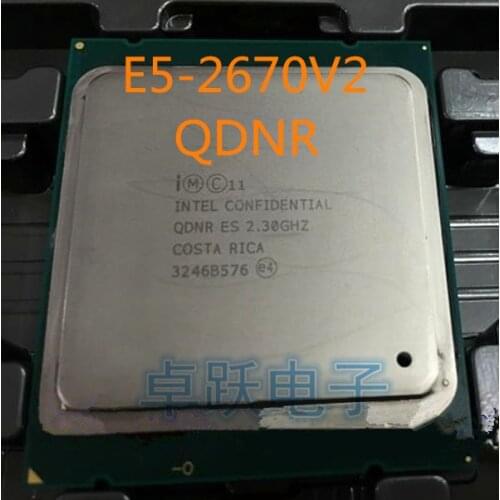 Original Intel Xeon E5-2670V2 QDNR ES Version 2.30GHz 10-cores 25M LGA2011 E5 2670V2 Processor free shipping