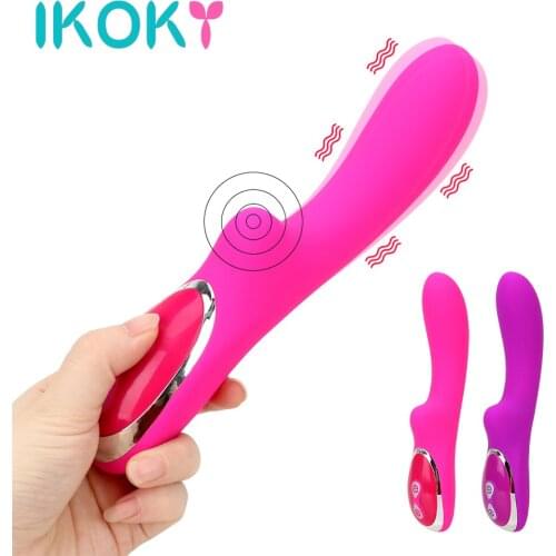 IKOKY G-Spot Vibrator 10 Speed Vibrating Dildo Clitoris Stimulator Wand Massager Magnetic Charging Sex Toys for Women
