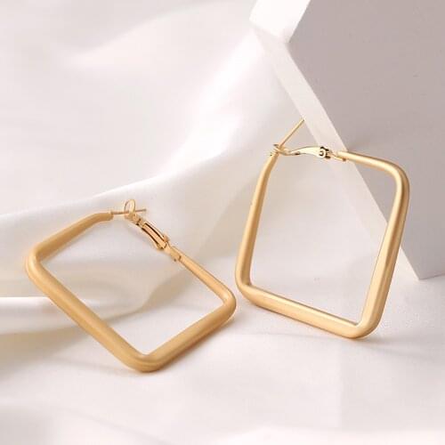 FNIO Hot Trendy Earrings Fashion Jewelry Earrings Geometry Square Earrings For Women Brincos Statement Earrings